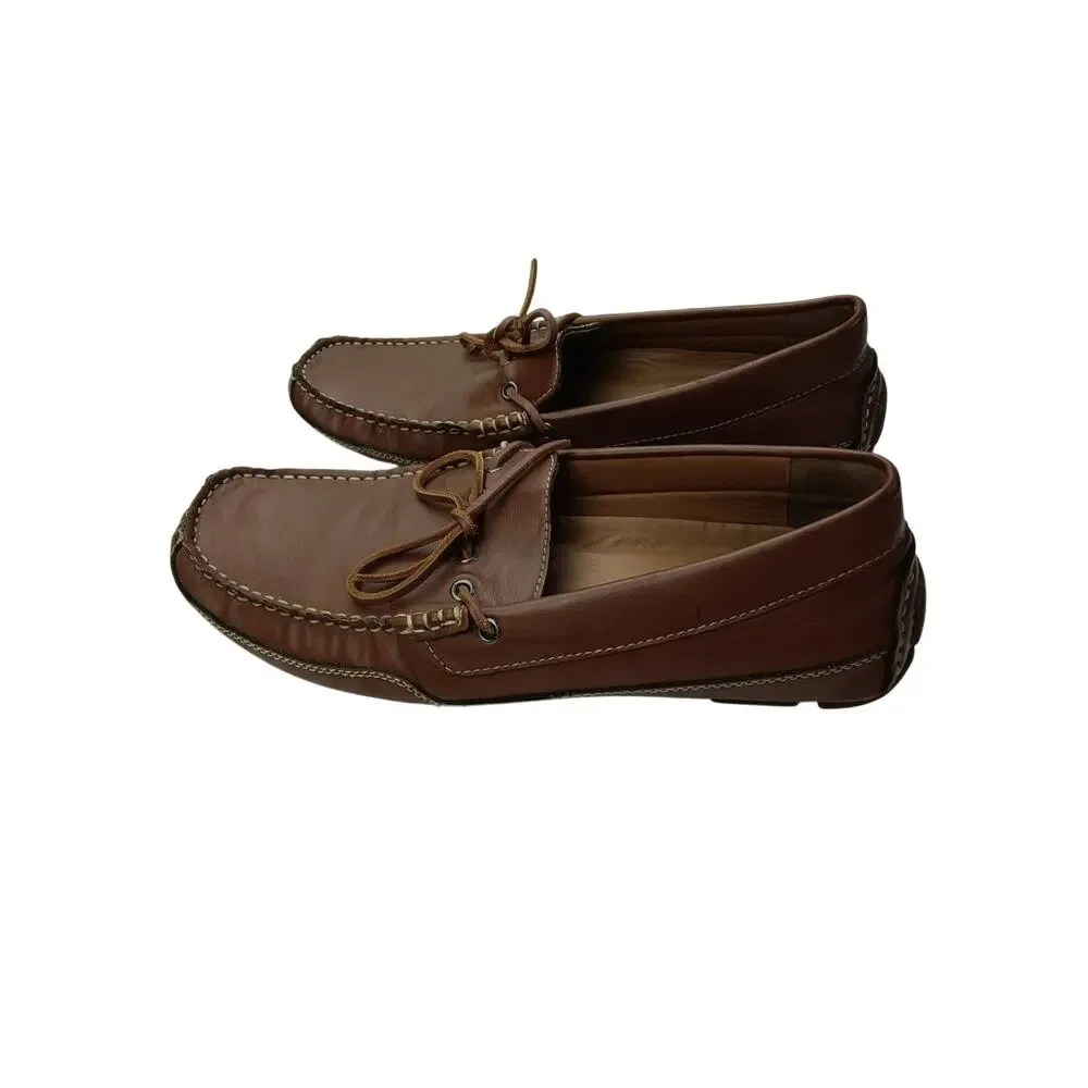 Izod Men's Burton Brown Slip-On Boat Shoes Mocs